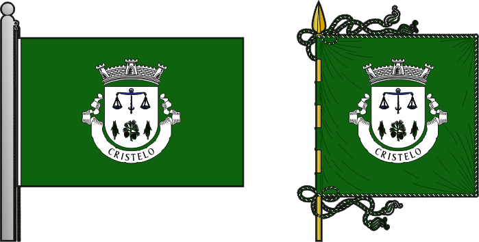 Bandeira e estandarte da antiga freguesia de Cristelo - Cristelo former civil parish, flag and banner