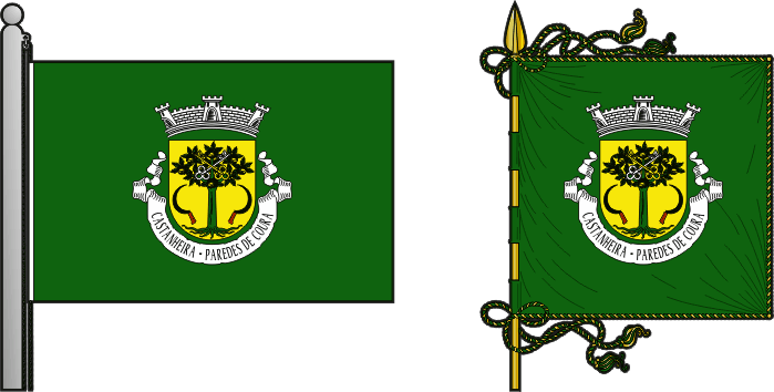 Bandeira e estandarte da freguesia de Castanheira - Castanheira civil parish, flag and banner
