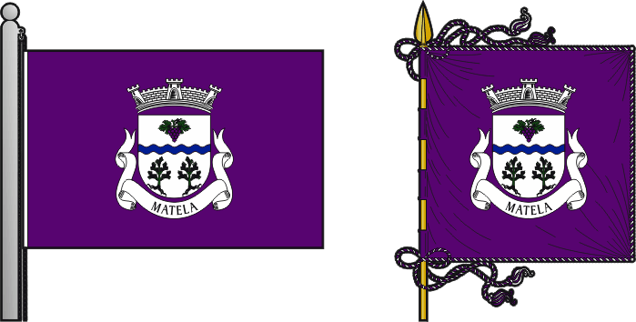Bandeira e estandarte da antiga freguesia de Matela - Matela former civil parish, flag and banner Bandeira e estandarte da antiga freguesia de Matela - Matela former civil parish, flag and banner