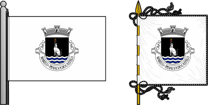 Bandeira e estandarte da antiga freguesia de Mareco - Mareco former civil parish, flag and banner