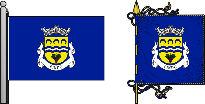 Bandeira e estandarte da freguesia de Pindo - Pindo civil parish, flag and banner