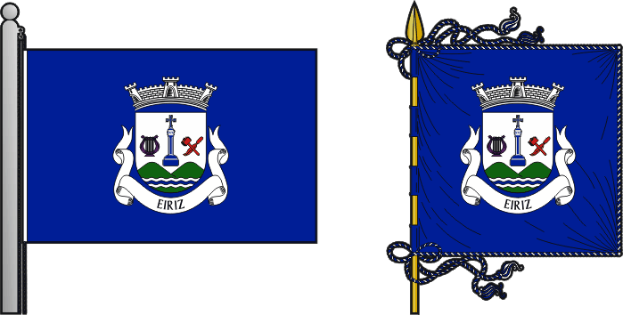 Bandeira e estandarte da freguesia de Eiriz - Eiriz civil parish, flag and banner Bandeira e estandarte da freguesia de Eiriz - Eiriz civil parish, flag and banner