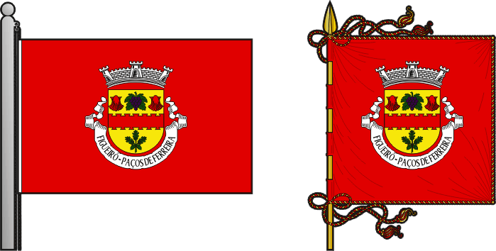 Bandeira e estandarte da freguesia de Figueiró - Figueiró civil parish, flag and banner