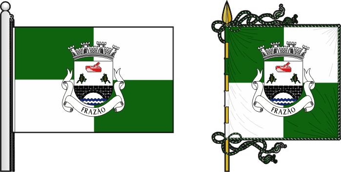 Bandeira e estandarte da antiga freguesia de Frazão - Frazão former civil parish, flag and banner Bandeira e estandarte da antiga freguesia de Frazão - Frazão former civil parish, flag and banner