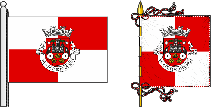 Bandeira e estandarte do município de Porto de Mós - Porto de Mós Municipality flag and banner Bandeira e estandarte do município de Porto de Mós - Porto de Mós Municipality flag and banner