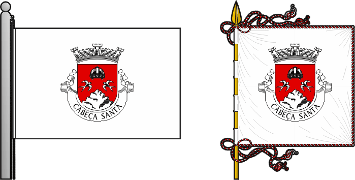 Bandeira e estandarte da freguesia de Cabeça Santa - Cabeça Santa civil parish, flag and banner Bandeira e estandarte da freguesia de Cabeça Santa - Cabeça Santa civil parish, flag and banner