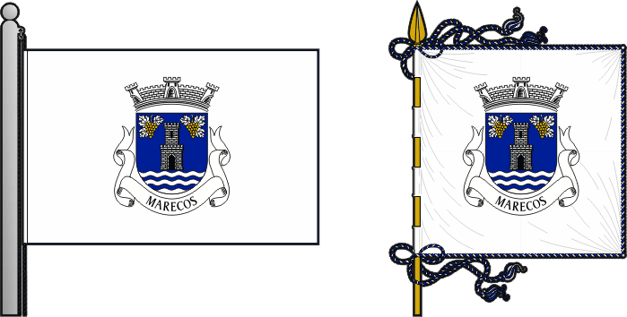 Bandeira e estandarte da antiga freguesia de Marecos - Marecos former civil parish, flag and banner