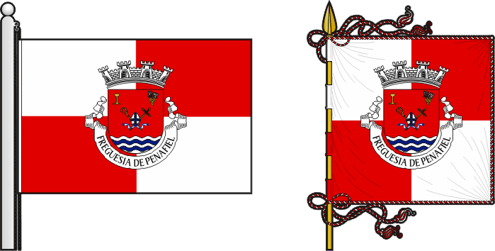Bandeira e estandarte da Freguesia de Penafiel - Penafiel civil parish, flag and banner