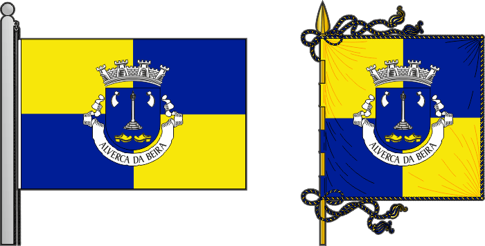 Bandeira e estandarte da antiga freguesia de Alverca da Beira - Alverca da Beira former civil parish, flag and banner Bandeira e estandarte da antiga freguesia de Alverca da Beira - Alverca da Beira former civil parish, flag and banner