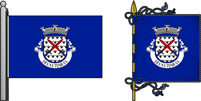 Bandeira e estandarte da antiga freguesia de Ervas Tenras - Ervas Tenras former civil parish, flag and banner
