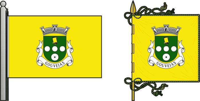 Bandeira e estandarte da antiga freguesia de Gouveias - Gouveias former civil parish, flag and banner