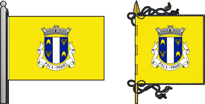 Bandeira e estandarte da freguesia de Pala - Pala civil parish, flag and banner