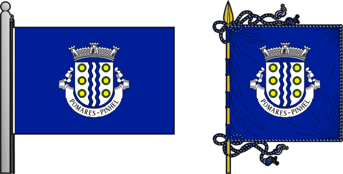 Bandeira e estandarte da antiga freguesia de Pomares - Pomares former civil parish, flag and banner