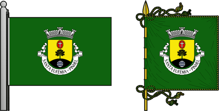 Bandeira e estandarte da antiga freguesia de Santa Eufémia - Santa Eufémia former civil parish, flag and banner
