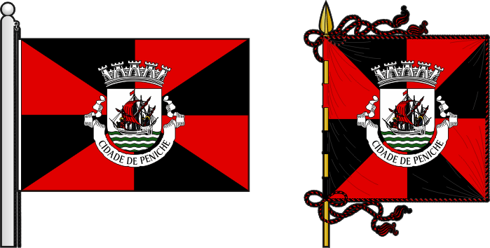 Bandeira e estandarte do Município de Peniche - Peniche municipal flag and banner