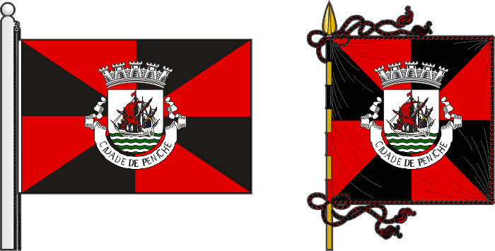 Bandeira e estandarte do Município de Peniche - Peniche municipal flag and banner