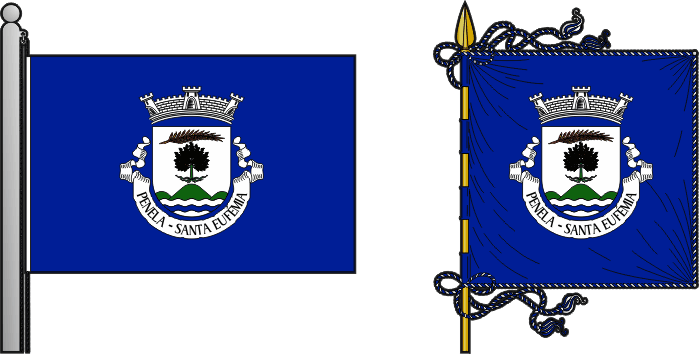 Bandeira e estandarte da antiga freguesia de Penela (Santa Eufémia) - Penela (Santa Eufémia) former civil parish, flag and banner