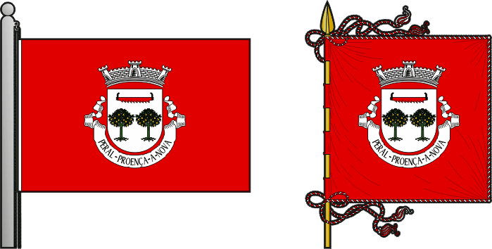 Bandeira e estandarte da antiga freguesia de Peral - Peral former civil parish, flag and banner Bandeira e estandarte da antiga freguesia de Peral - Peral former civil parish, flag and banner