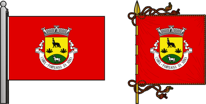 Bandeira e estandarte da freguesia de Cabril - Cabril civil parish, flag and banner Bandeira e estandarte da freguesia de Cabril - Cabril civil parish, flag and banner