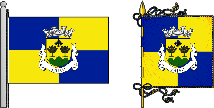 Bandeira e estandarte da antiga freguesia de Fajão - Fajão former civil parish, flag and banner