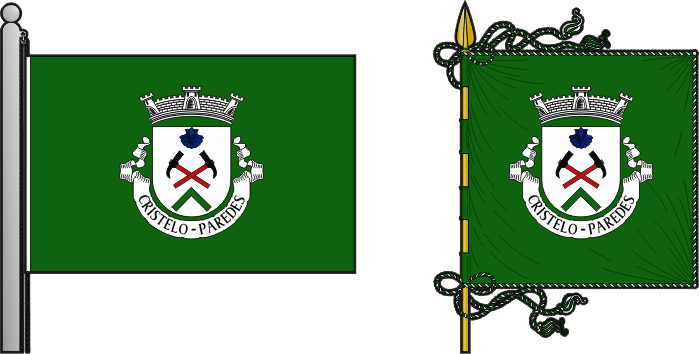 Bandeira e estandarte da freguesia de Cristelo - Cristelo civil parish, flag and banner