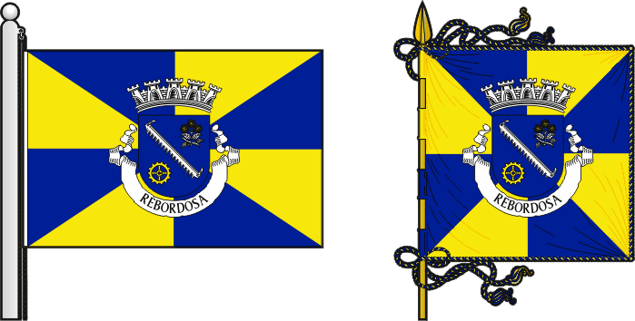 Bandeira e estandarte da freguesia de Rebordosa - Rebordosa civil parish, flag and banner