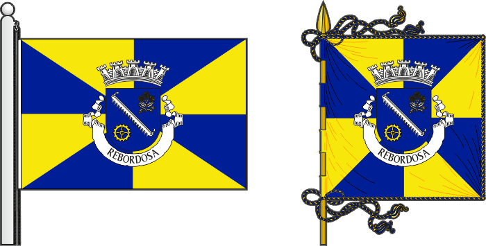 Bandeira e estandarte da freguesia de Rebordosa - Rebordosa civil parish, flag and banner