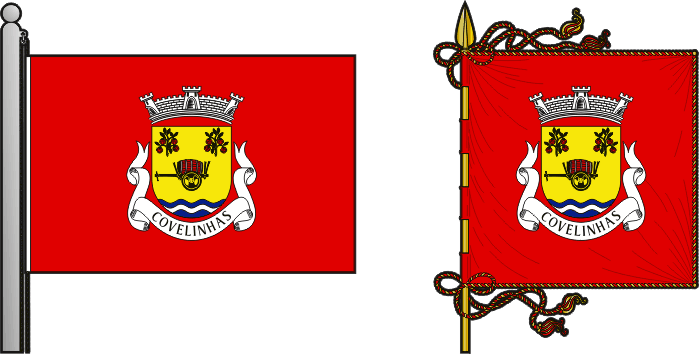 Bandeira e estandarte da antiga freguesia de Covelinhas - Covelinhas former civil parish, flag and banner