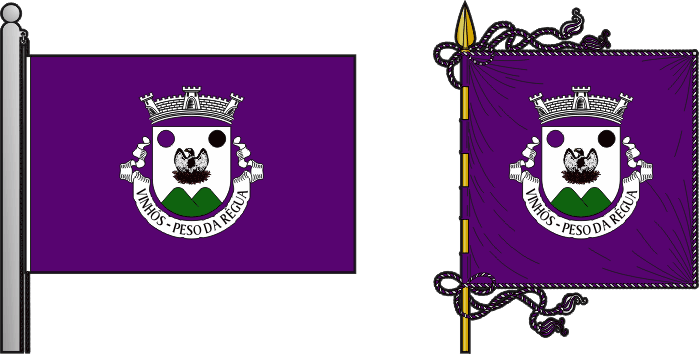 Bandeira e estandarte da antiga freguesia de Vinhós - Vinhós former civil parish, flag and banner
