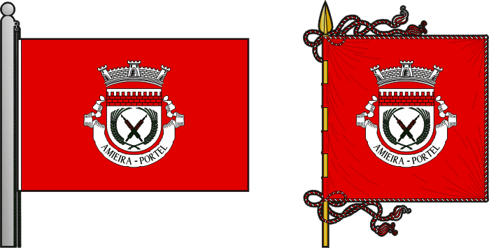 Bandeira e estandarte da antiga freguesia de Amieira - Amieira former civil parish, flag and banner Bandeira e estandarte da antiga freguesia de Amieira - Amieira former civil parish, flag and banner