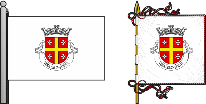 Bandeira e estandarte da freguesia de Vera Cruz - Vera Cruz civil parish, flag and banner Bandeira e estandarte da freguesia de Vera Cruz - Vera Cruz civil parish, flag and banner