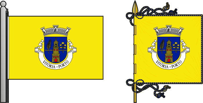 Bandeira e estandarte da antiga freguesia de Vitória - Vitória former civil parish, flag and banner Bandeira e estandarte da antiga freguesia de Vitória - Vitória former civil parish, flag and banner