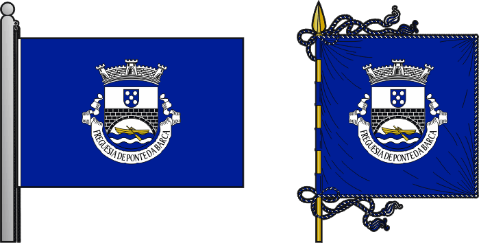 Bandeira e estandarte da antiga freguesia de Ponte da Barca - Ponte da Barca former civil parish, flag and banner