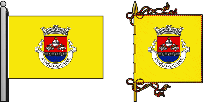 Bandeira e estandarte da antiga freguesia de Vila Nova de Muía - Vila Nova de Muía former civil parish, flag and banner Bandeira e estandarte da antiga freguesia de Vila Nova de Muía - Vila Nova de Muía former civil parish, flag and banner