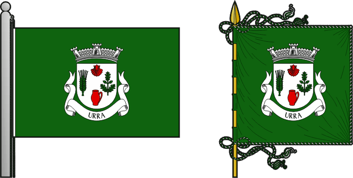 Bandeira e estandarte da freguesia de Urra - Urra civil parish, flag and banner