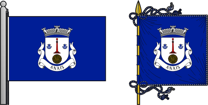 Bandeira e estandarte da freguesia de Anais - Anais civil parish, flag and banner Bandeira e estandarte da freguesia de Anais - Anais civil parish, flag and banner