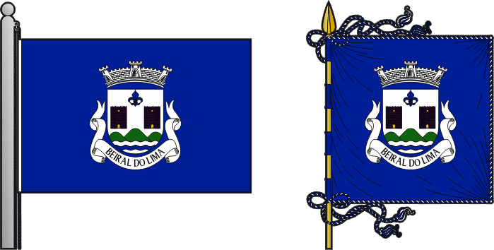 Bandeira e estandarte da freguesia de Beiral do Lima - Beiral do Lima civil parish, flag and banner