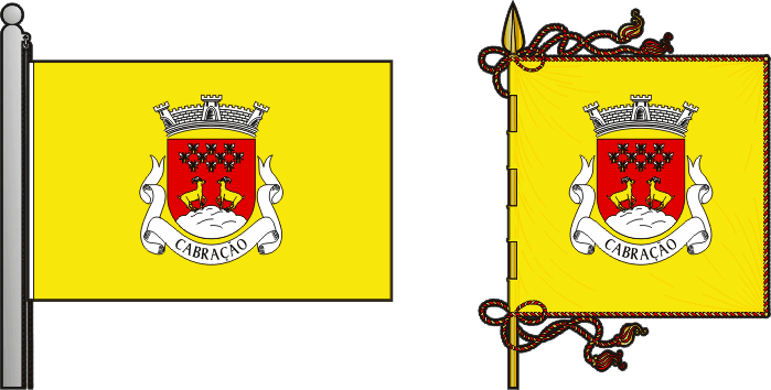 Bandeira e estandarte da antiga freguesia de Cabração - Cabração former civil parish, flag and banner Bandeira e estandarte da antiga freguesia de Cabração - Cabração former civil parish, flag and banner
