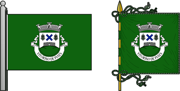 Bandeira e estandarte da antiga freguesia de Vitorino de Piães - Vitorino de Piães former civil parish, flag and banner Bandeira e estandarte da antiga freguesia de Vitorino de Piães - Vitorino de Piães former civil parish, flag and banner