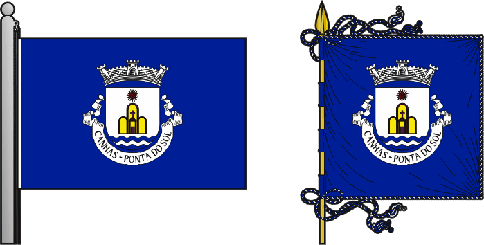 Bandeira e estandarte da freguesia de Canhas - Canhas civil parish, flag and banner Bandeira e estandarte da freguesia de Canhas - Canhas civil parish, flag and banner