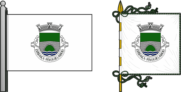 Bandeira e estandarte da antiga freguesia de Esperança - Esperança former civil parish, flag and banner Bandeira e estandarte da antiga freguesia de Esperança - Esperança former civil parish, flag and banner