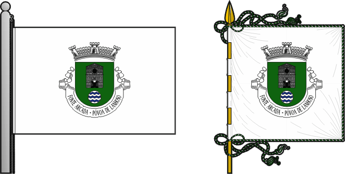 Bandeira e estandarte da antiga freguesia de Fonte Arcada - Fonte Arcada former civil parish, flag and banner Bandeira e estandarte da antiga freguesia de Fonte Arcada - Fonte Arcada former civil parish, flag and banner
