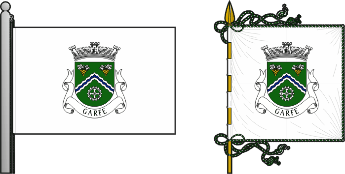 Bandeira e estandarte da freguesia de Garfe - Garfe civil parish, flag and banner Bandeira e estandarte da freguesia de Garfe - Garfe civil parish, flag and banner