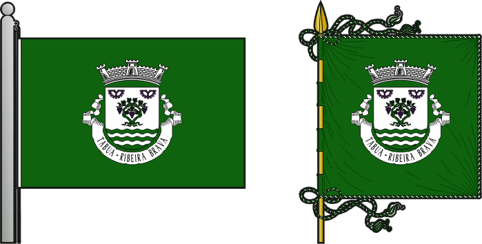 Bandeira e estandarte da freguesia de Tabua - Tabua civil parish, flag and banner
