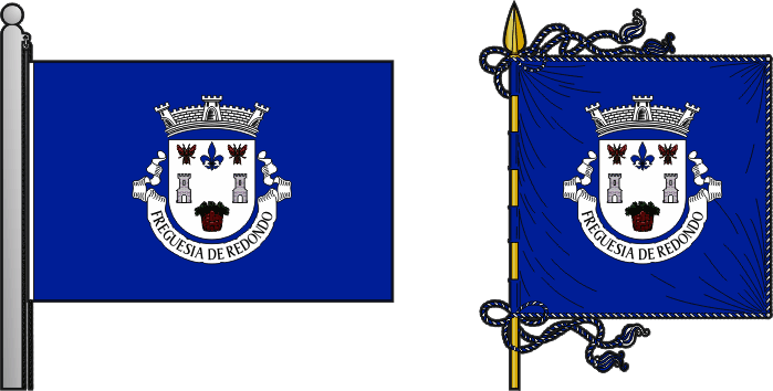 Bandeira e estandarte da freguesia de Redondo - Redondo civil parish, flag and banner Bandeira e estandarte da freguesia de Redondo - Redondo civil parish, flag and banner