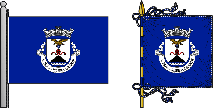 Bandeira e estandarte da freguesia de São Brás - São Brás civil parish, flag and banner