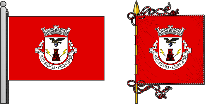 Bandeira e estandarte da freguesia de Santa Bárbara - Santa Bárbara civil parish, flag and banner Bandeira e estandarte da freguesia de Santa Bárbara - Santa Bárbara civil parish, flag and banner