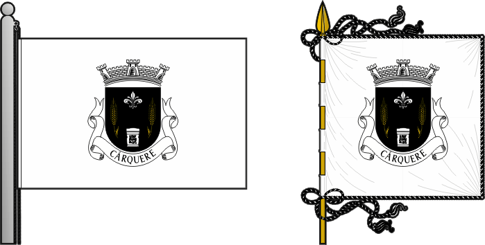 Bandeira e estandarte da freguesia de Cárquere - Cárquere civil parish, flag and banner