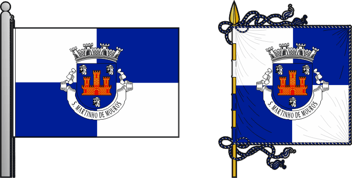 Bandeira e estandarte da freguesia de São Martinho de Mouros - São Martinho de Mouros civil parish, flag and banner Bandeira e estandarte da freguesia de São Martinho de Mouros - São Martinho de Mouros civil parish, flag and banner