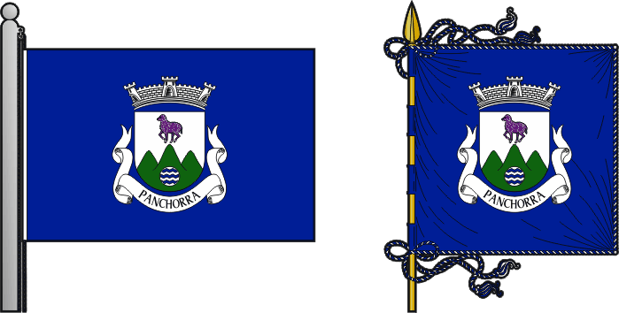 Bandeira e estandarte da antiga freguesia de Panchorra - Panchorra former civil parish, flag and banner